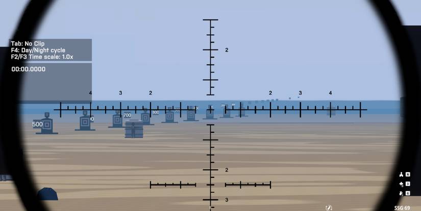 The 20x Scope shown in-game on the training grounds of BattleBit Remastered