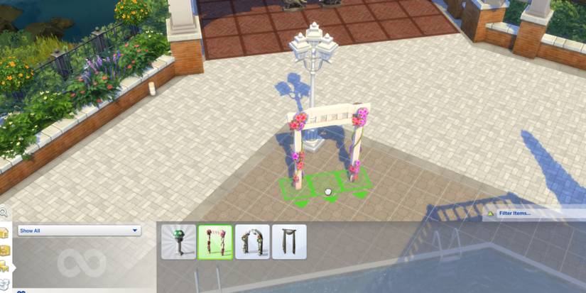 Placing a Wedding Arch in The Sims 4