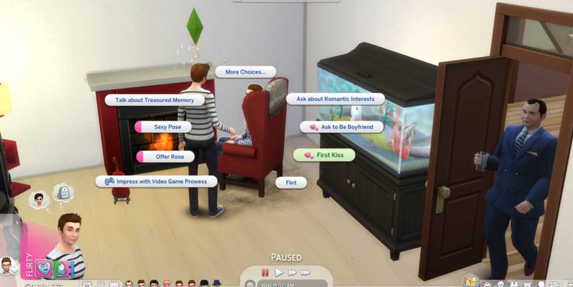 Flirting with a Sim in The Sims 4