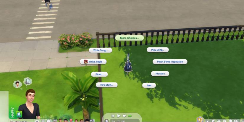 A guitar in The Sims 4