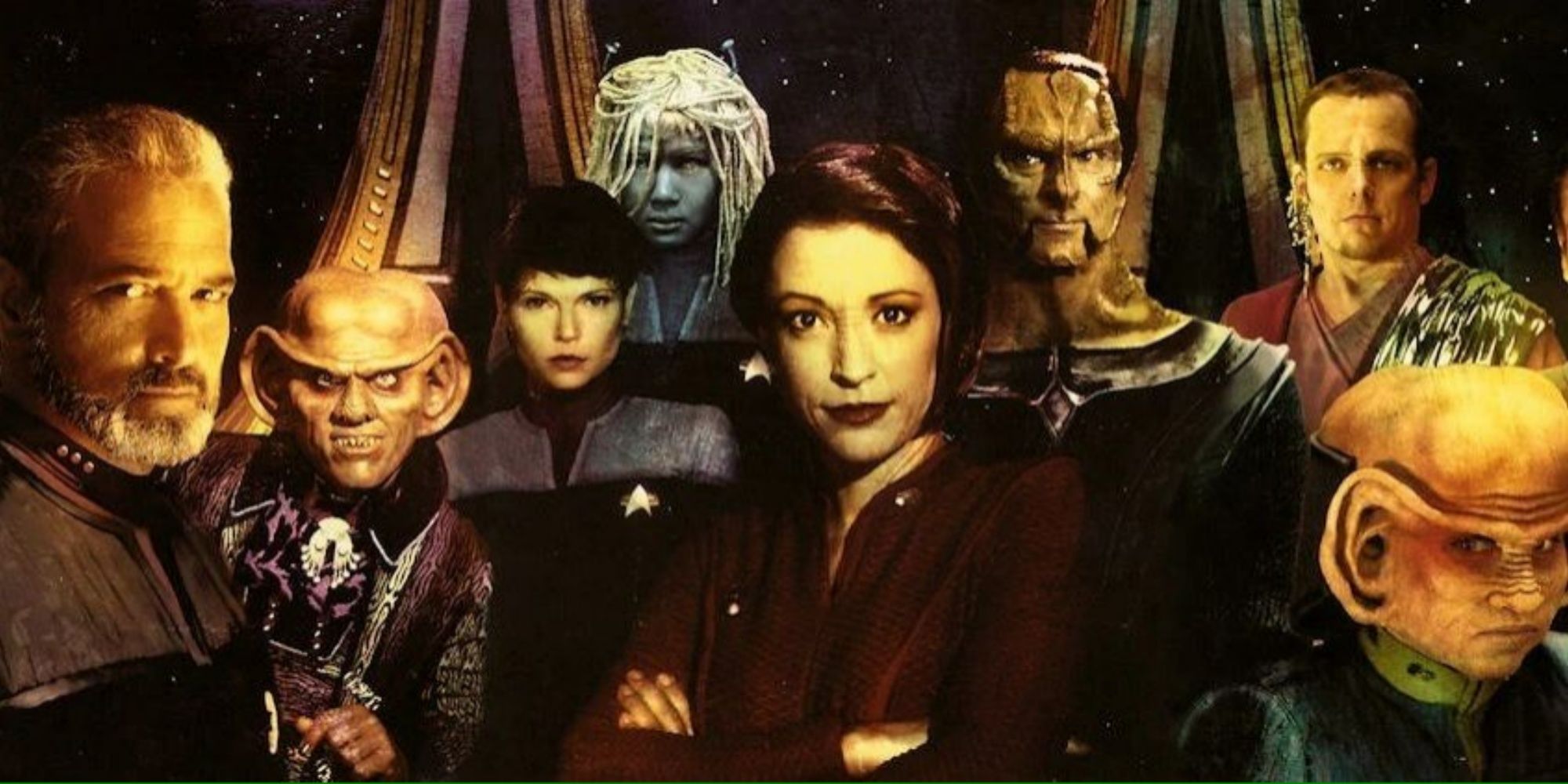 A collection of humans and aliens from the Star Trek Deep Space Nine Relaunch Novels