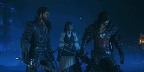 A cutscene featuring characters in Final Fantasy 16