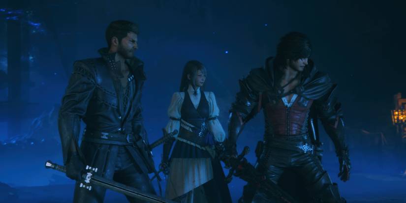 A cutscene featuring characters in Final Fantasy 16