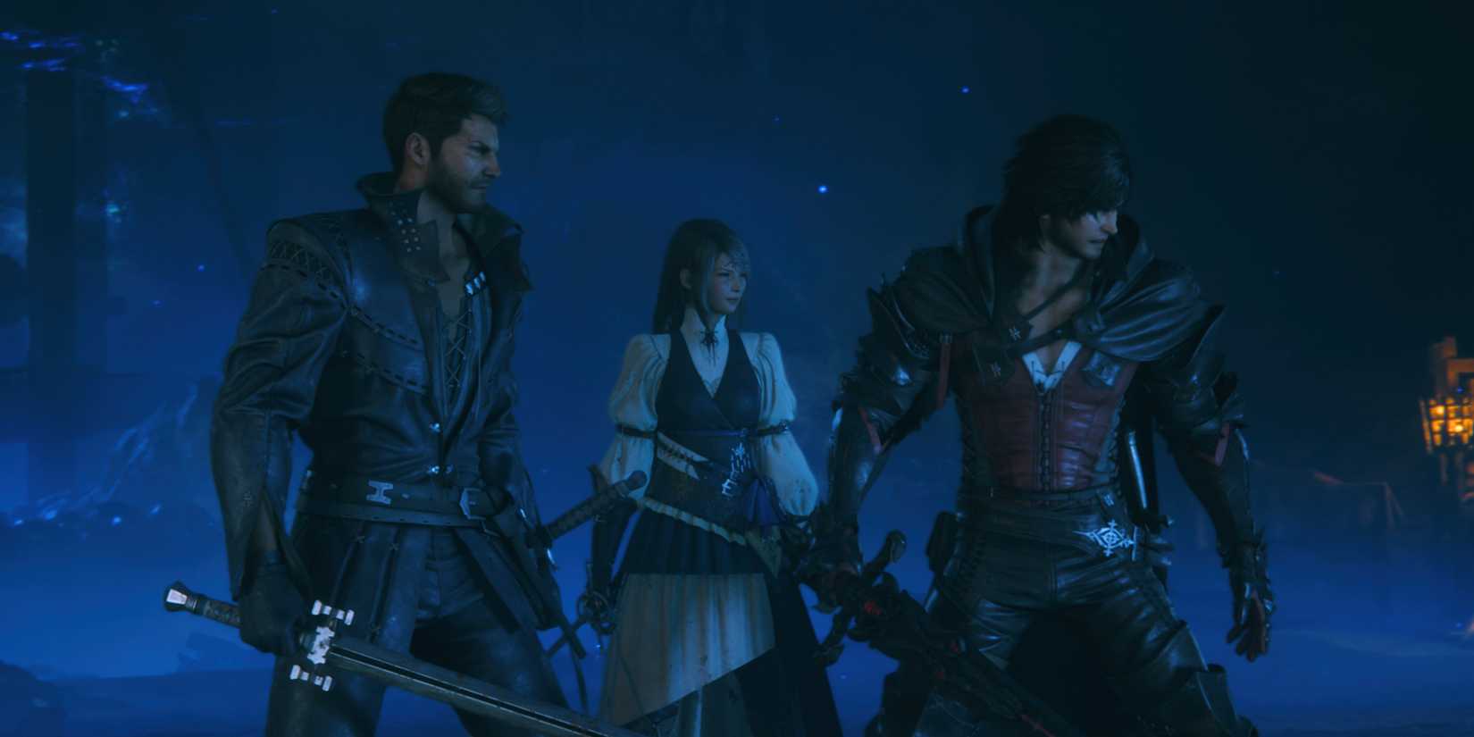 A cutscene featuring characters in Final Fantasy 16