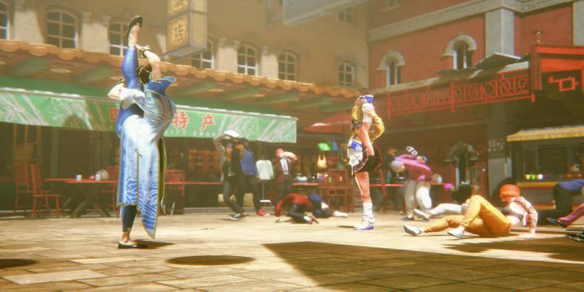 A cutscene featuring characters in Street Fighter 6
