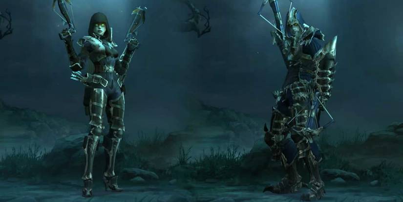 A male and female Demon Hunter in Diablo 3