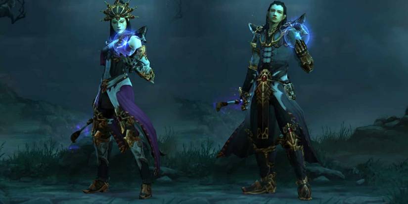 A male and female Wizard in Diablo 3