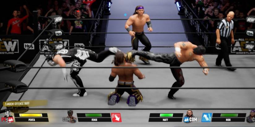 AEW Fight Forever Lucha Bros with the double superkick-1