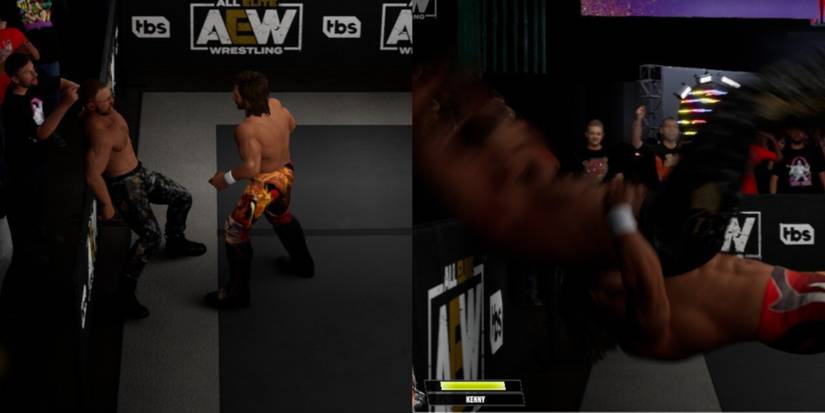 AEW Fight Forever - slam through guard rail steps