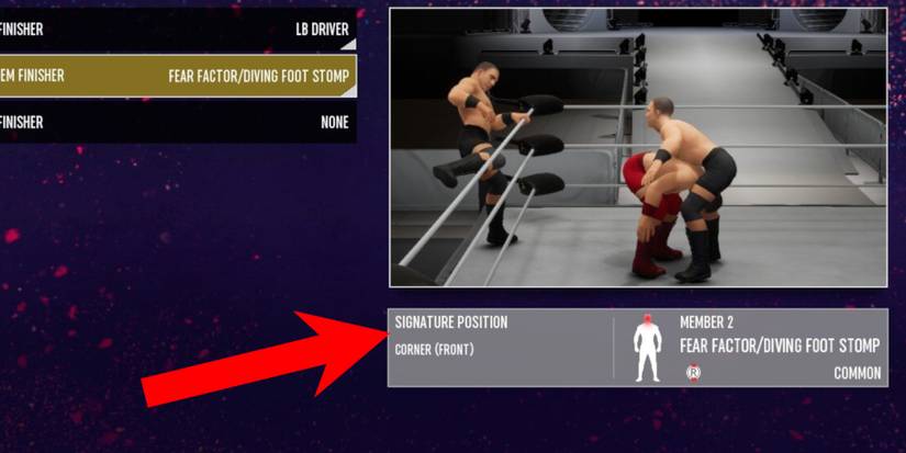 AEW Fight Forever Tandem Finisher position