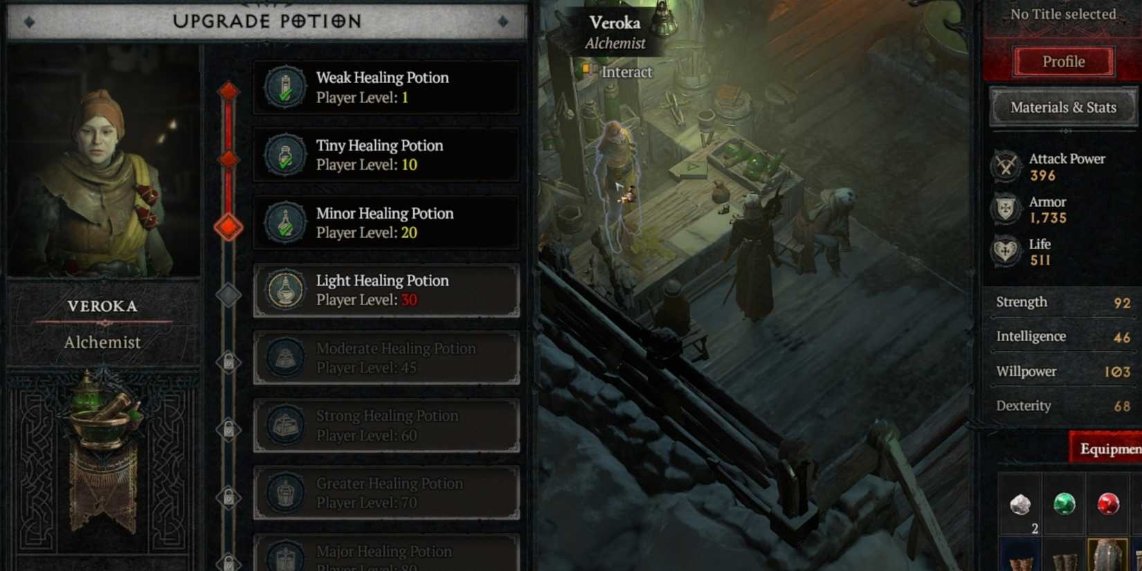 Alchemist diablo 4 health potion upgrade