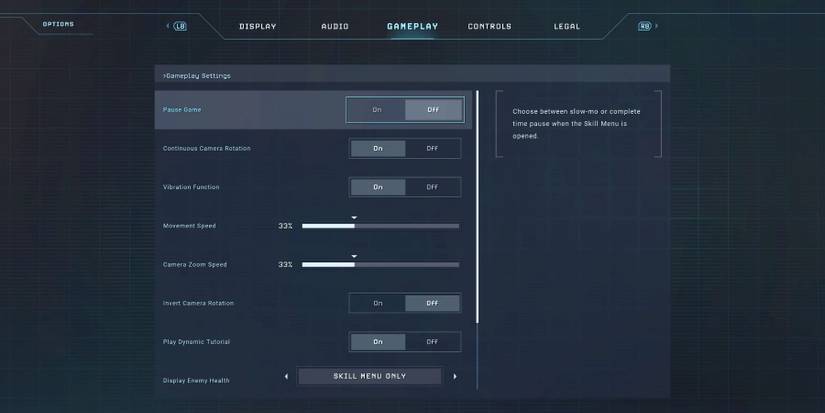 aliems dark descent pause game options