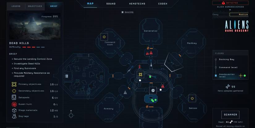 Aliens Dark Descent map