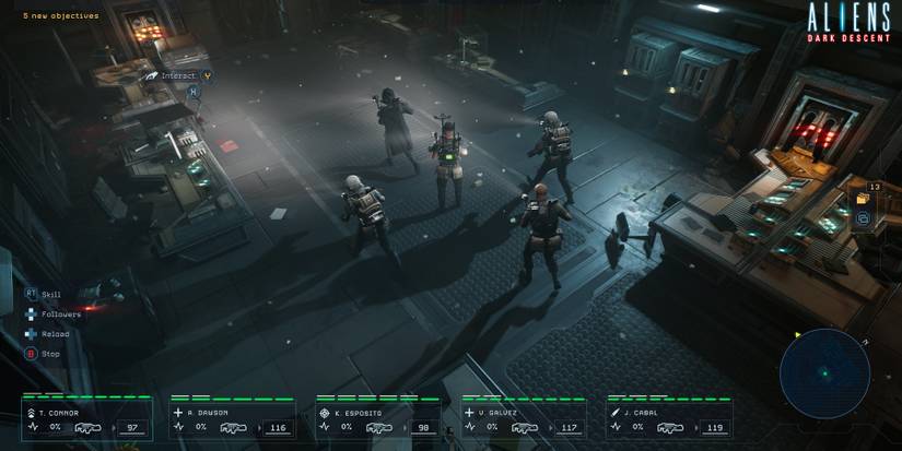 Aliens Dark Descent marine squad