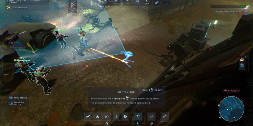 Aliens dark descent rotate sentry gun 