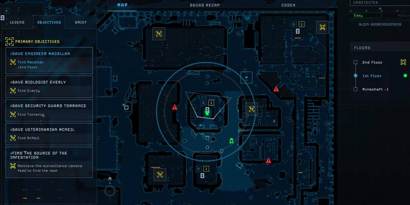 Aliens Dark Descent Tips Map