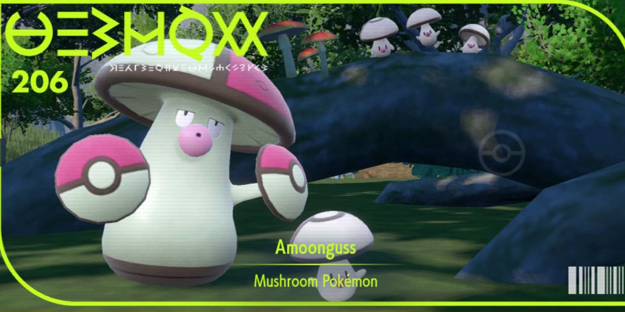 The pokedex cover image for Amoonguss in Pokemon Scarlet & Violet