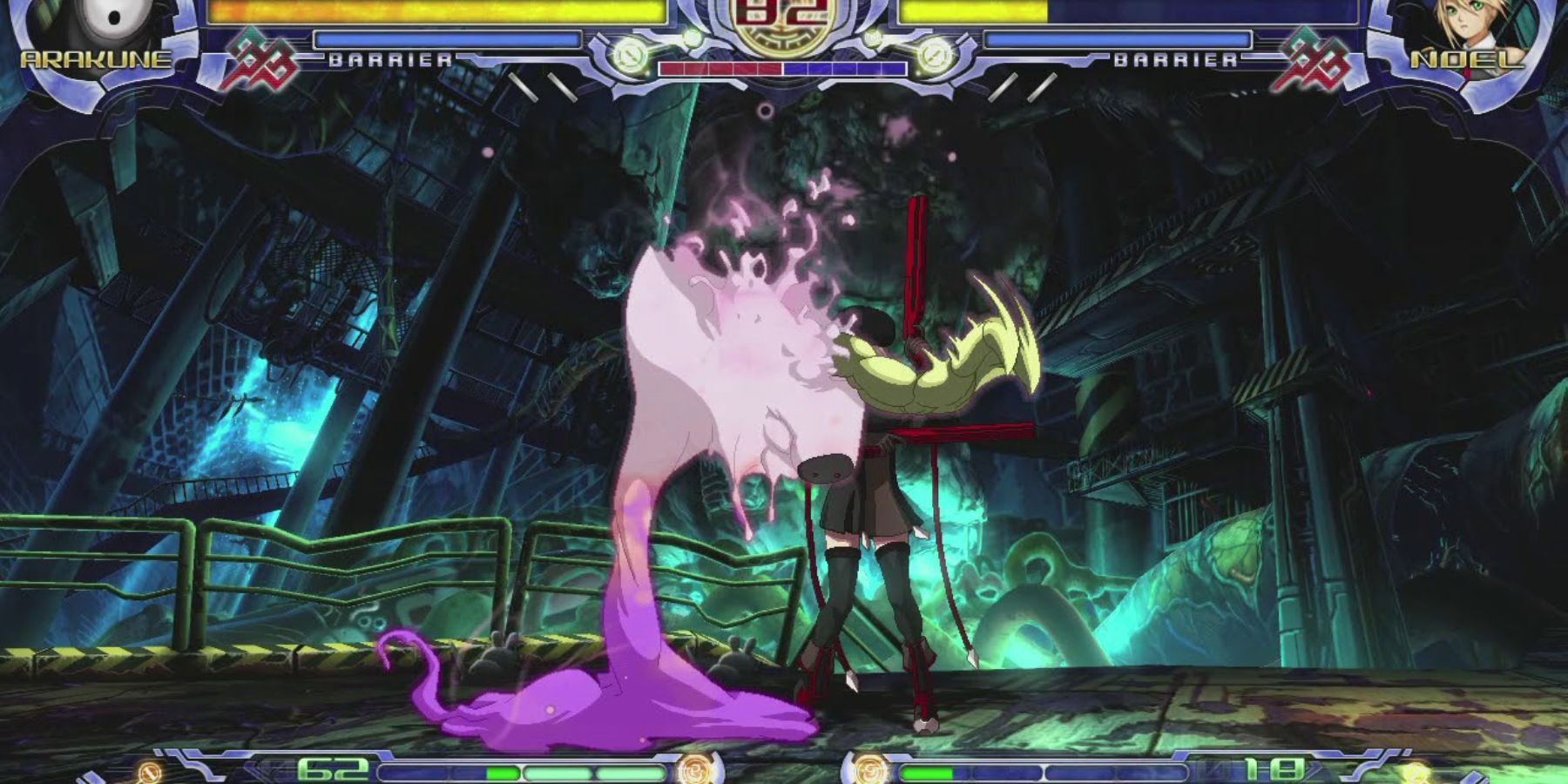 Arakune battling Noel Vermillion