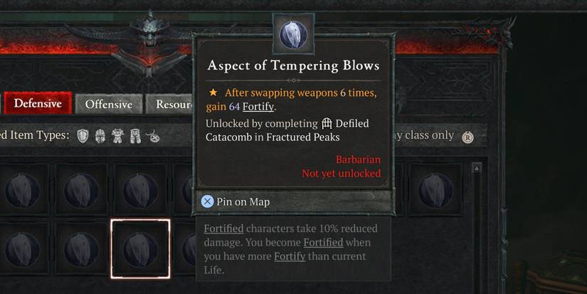 The Aspect of Tempering Blows in Diablo 4
