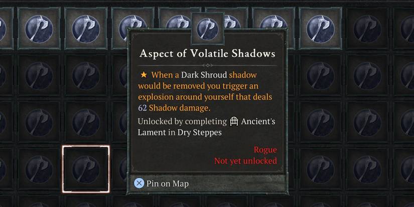 The Aspect of Volatile Shadows in Diablo 4