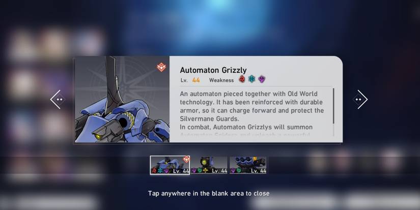 automaton grizzle enemy line up forgotten hall level 5 hsr-1