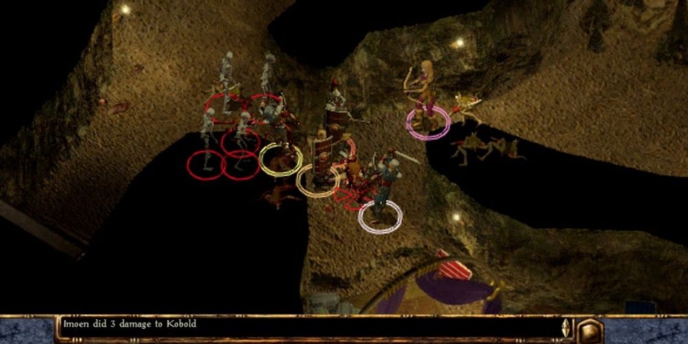 Main Party Initiating Combat With Kobold Enemies In Baldur's Gate Enhanced Edition