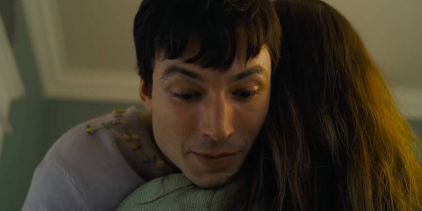 Barry hugging his mom in The Flash