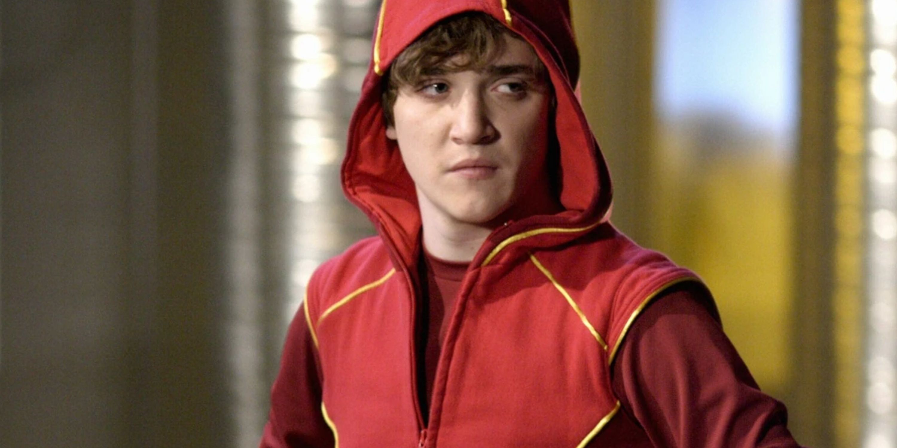 bart allen wearing a red jacket