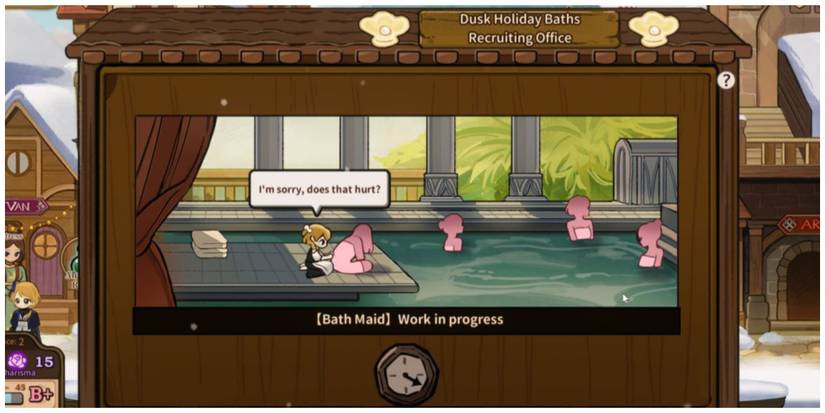 Bath house work shift in Volcano Princess