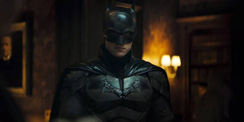 Batman at a crime scene in The Batman