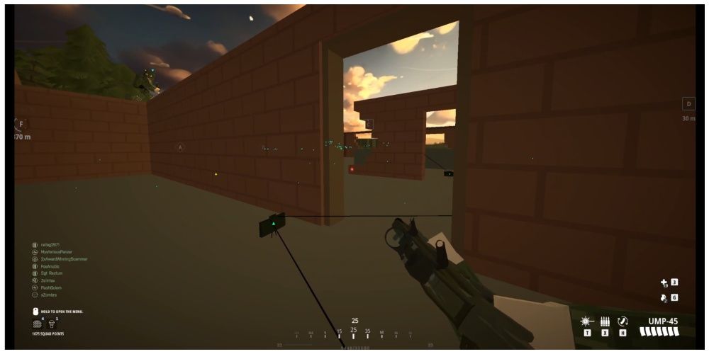 BattleBit Remastered player holding UMP submachine gun watches a claymore trap