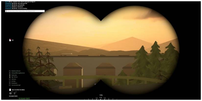 BattleBit Remastered player viewing enemies with the binoculars light gadget