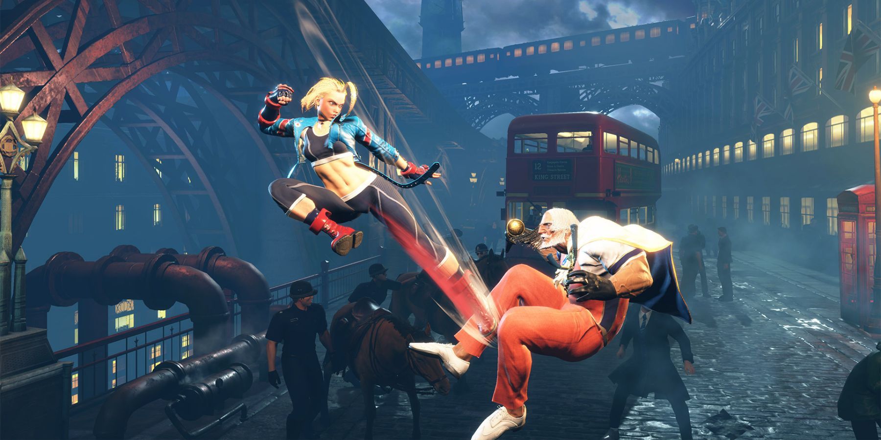 image showing cammy performing a combo in street fighter 6.
