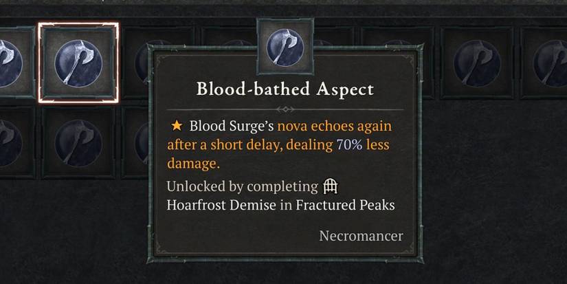 The Blood-bathed Aspect in Diablo 4
