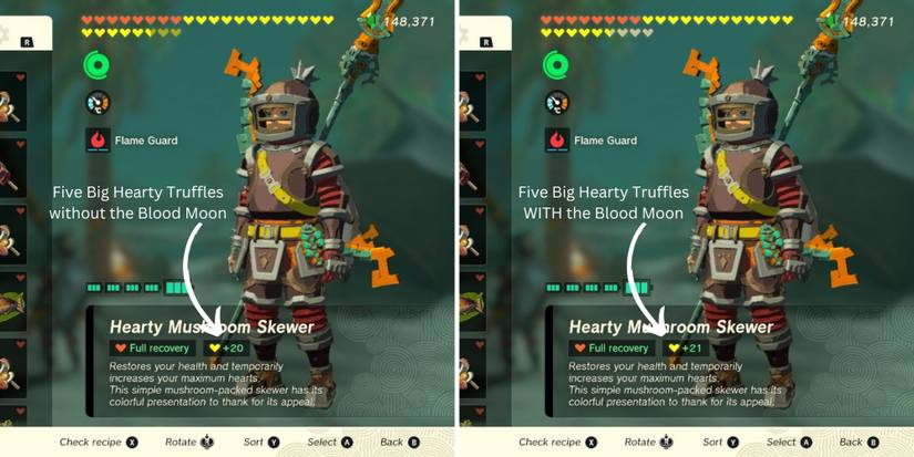 blood moon cooking bonus totk tears of the kingdom