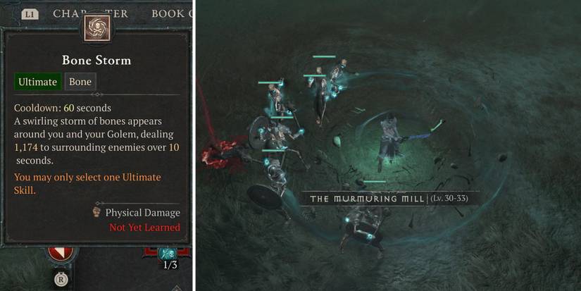 The Bone Storm skill in Diablo 4