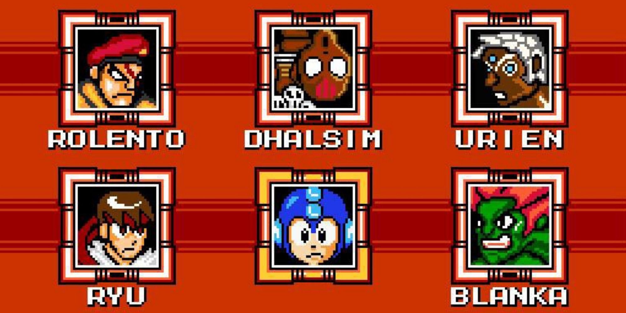 Boss select in Street Fighter X Mega Man