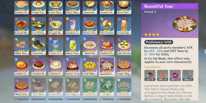 bountiful year in genshin impact
