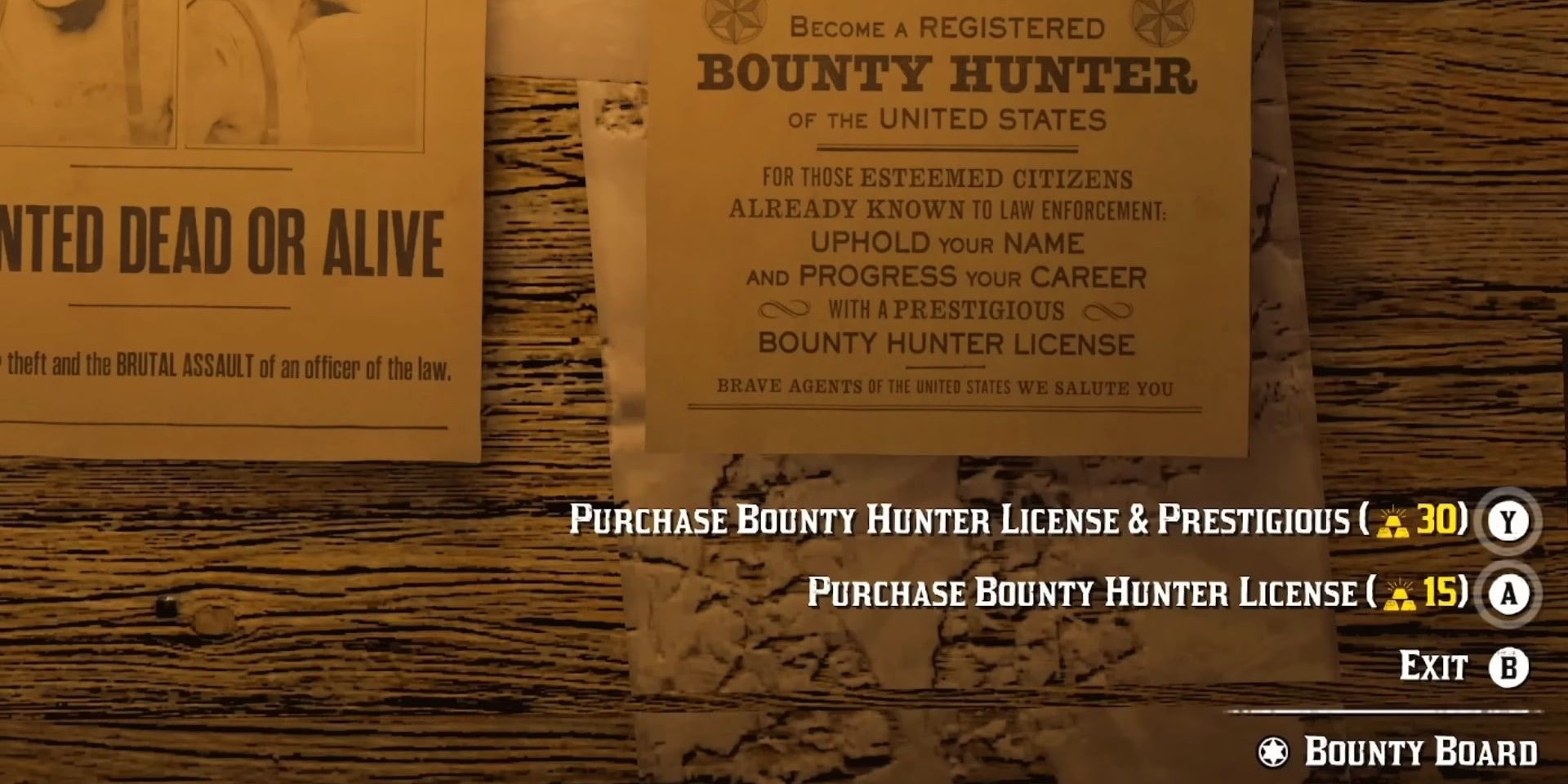 Red Dead Redemption 2 Bounty Hunter License