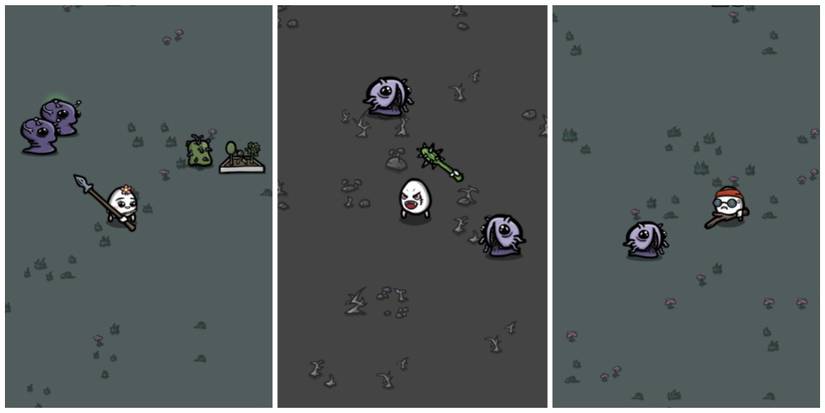 Three images of the FlotatoMOD for Brotato.