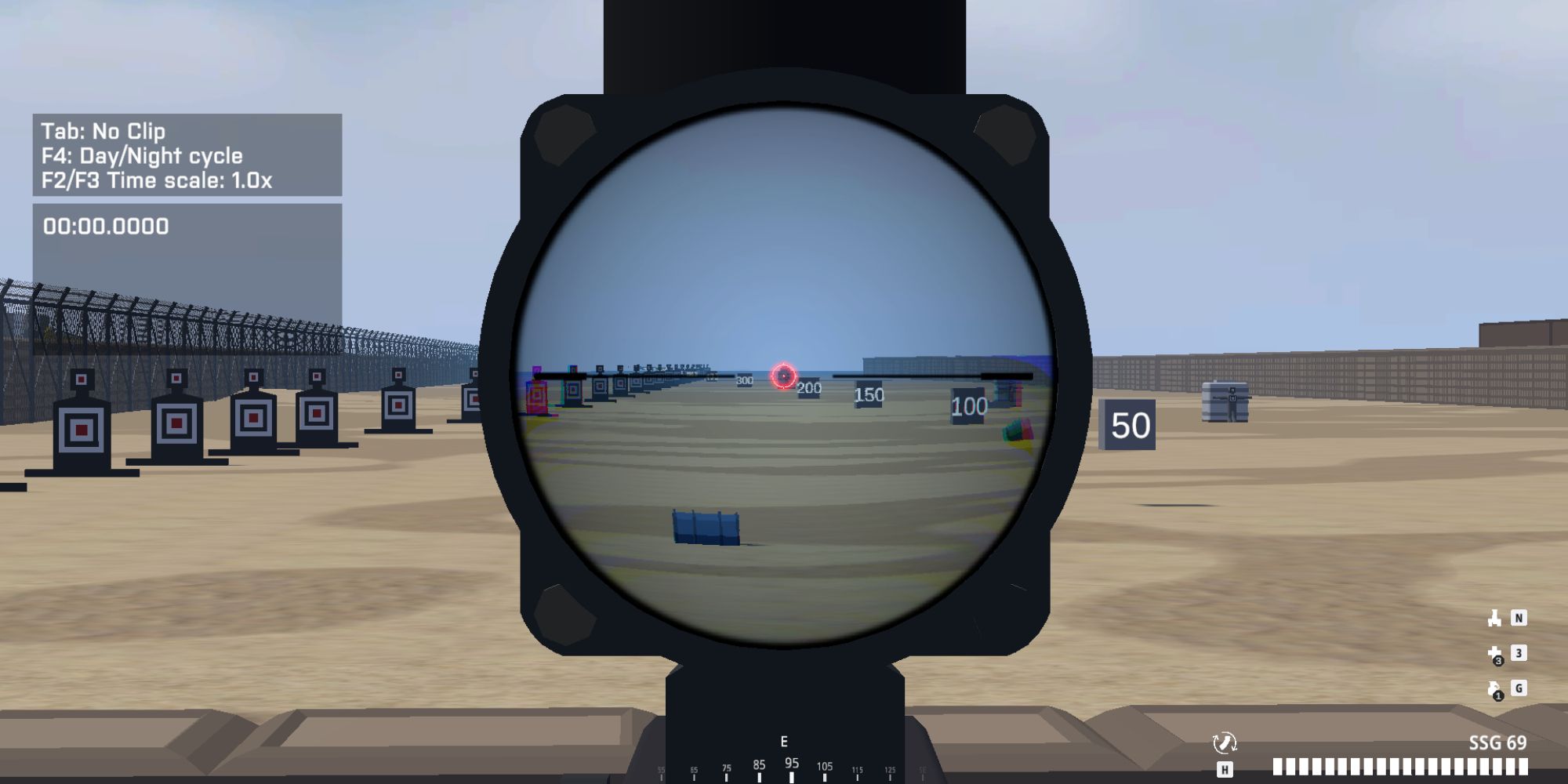 The Burris A R332 Scope shown in-game on the training grounds of BattleBit Remastered