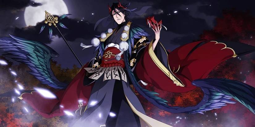 Byakuya Kuchiki dressed as a Tengu in Bleach Brave Souls