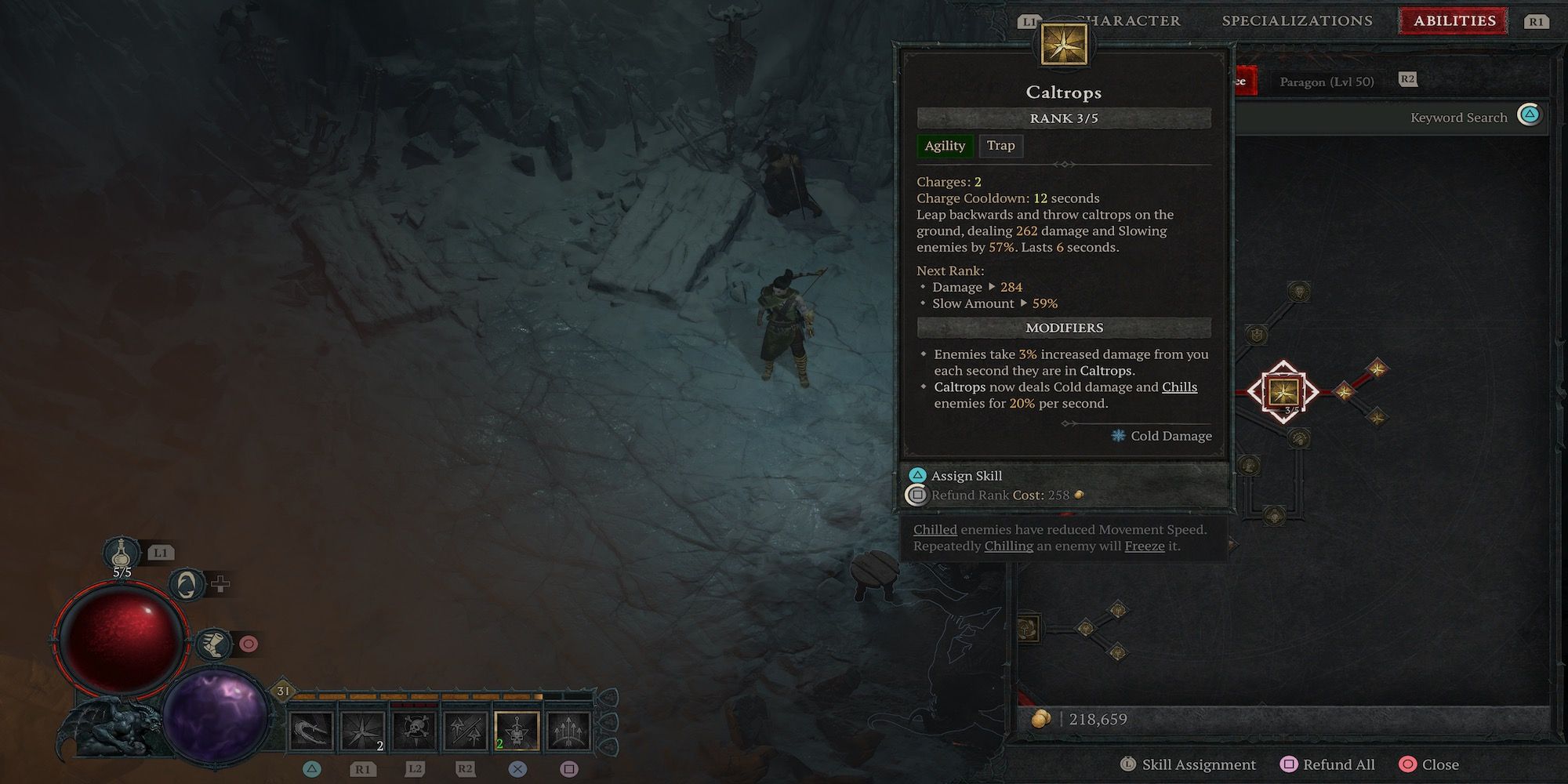 Caltrops Rogue skill in Diablo 4