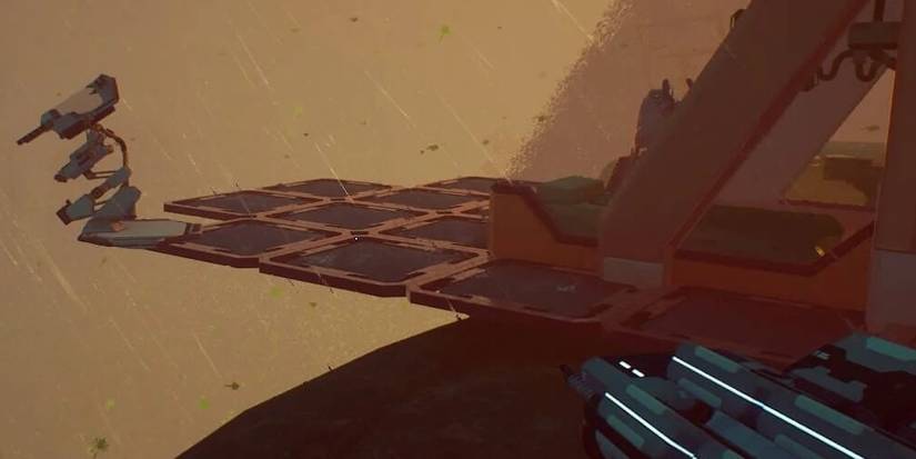 Catwalk Being Built At The Front Of A Ship In Forever Skies