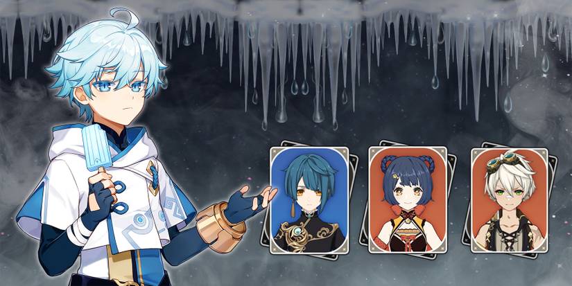 chongyun-xinqgiu-xiangling-and bennett melt team in genshin impact