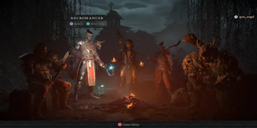 Choosing a class in Diablo 4