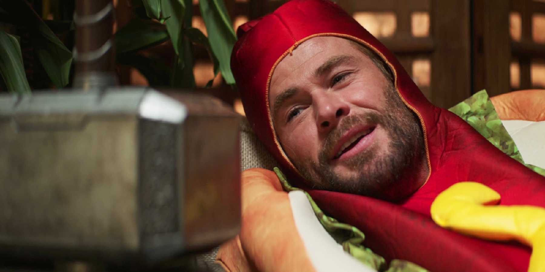 Thor in a hot dog suit in Love and Thunder