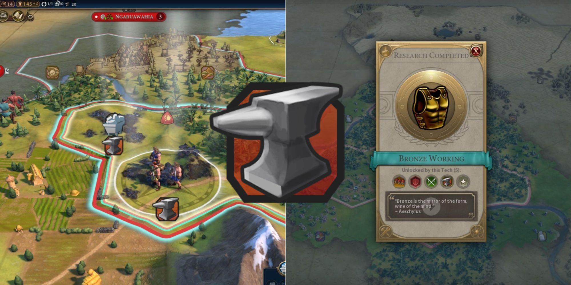 Civilization 6 Iron Icon, Bronze Working and Builders