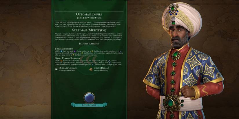 Civilization 6 Suleiman the Magnificent Loading Screen