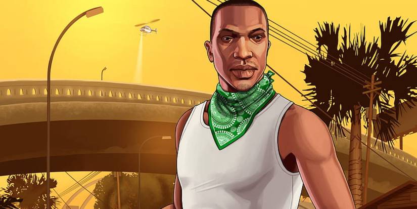 Carl 'CJ' Johnson with a helicopter behind him GTA San Andreas